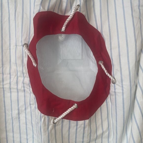 Laura Ashley Nautical Seaside Shower Curtain 71" x 68" Beach Yellow Cotton Vtg - Picture 5 of 8